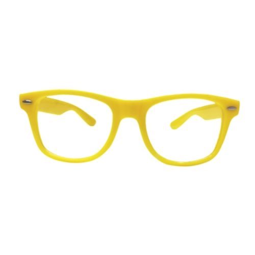 Nerd bril zonder sterkte - geel