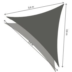 Schaduwdoek driehoek afmetingen