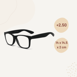 Orange85 Leesbril Zwart +2.50 Heren Dames Leesbrillen Met sterkte +1 Trendy Lees bril Mat zwart