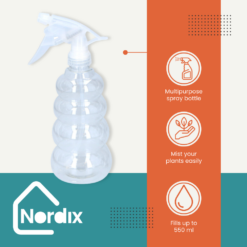 Nordix Plantenspuit Plantensproeier Waterverstuiver Sprayflacon 550ML Wit Kunststof