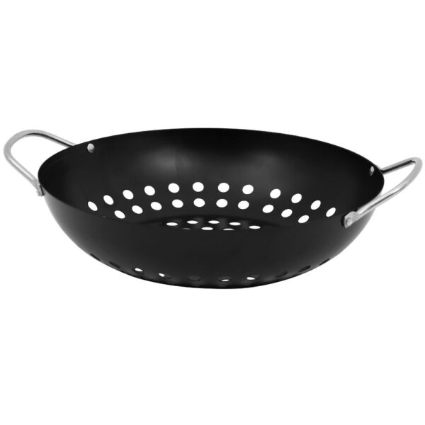 Vooraanzicht barbecue pan wok