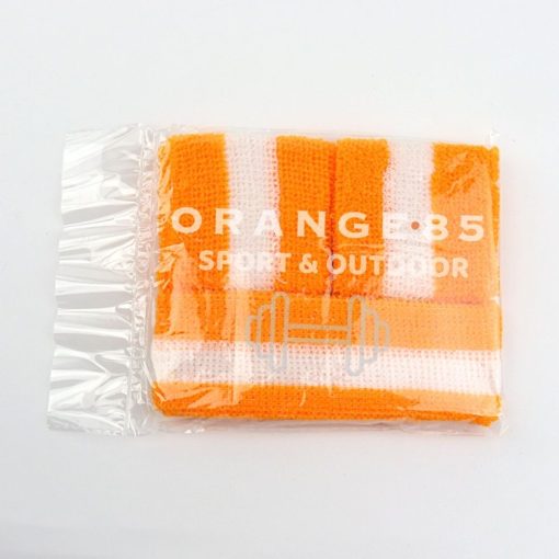 Zweetbandjes Oranje verpakking