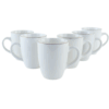 OTIX Koffiekopjes met oor Mokken Set Koffietassen Wit met Goud 200ml Vaatwasser bestendig Porselein 6 stuks DAISY