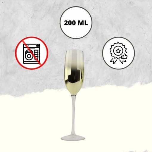 Champagneglazen goud voordelen
