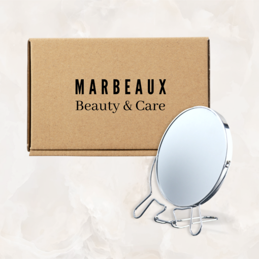 MARBEAUX Make up Spiegel Rond Met Vergroting Kantelbaar Compact 14 cm