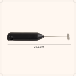 MISOU Melkopschuimer Elektrisch Handmatig Zwart 3,5x2,7x22,4cm Staal