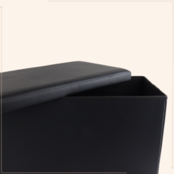MISOU Poef Opbergbank Opvouwbaar met Opbergruimte Opbergbox Zwart 76,5x38x37,5cm Leatherlook