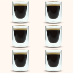 Dubbelwandige espresso glazen