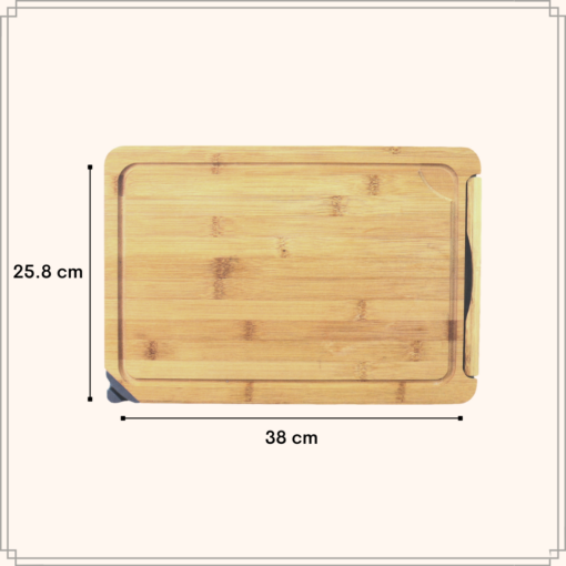 OTIX 3in1 Snijplank met Keukenweegschaal en Messenslijper 38x25,8x3,5cm Bamboe (8)