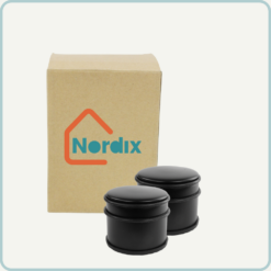 Nordix Deurstop 2 stuks Deurstopper Deurbuffer Mat Zwart 9x7,5cm Binnen