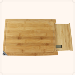 OTIX 3in1 Snijplank met Keukenweegschaal en Messenslijper 38x25,8x3,5cm Bamboe