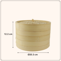 OTIX Stoommandje 2 Laags 20 cm Bamboe Dim Sum