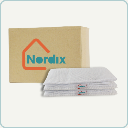 Nordix Waszak Groot XL 60 x 90 CM 2 stuks Wit Treksysteem Trekbandsluiting Polyester