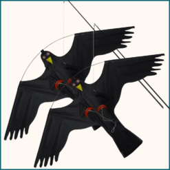 HIXA Vogelverjager 7 Meter 2 stuks Duivenverjager Vogelverschrikker Kraaien Zwart Nylon