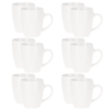 OTIX Cappuccino Mokken Set van 12 Wit 200 ml Porselein Koffiebekers koffiekopjes
