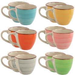 OTIX Espresso kopjes Koffie set van 12 Meerdere kleuren 90 ml Aardewerk