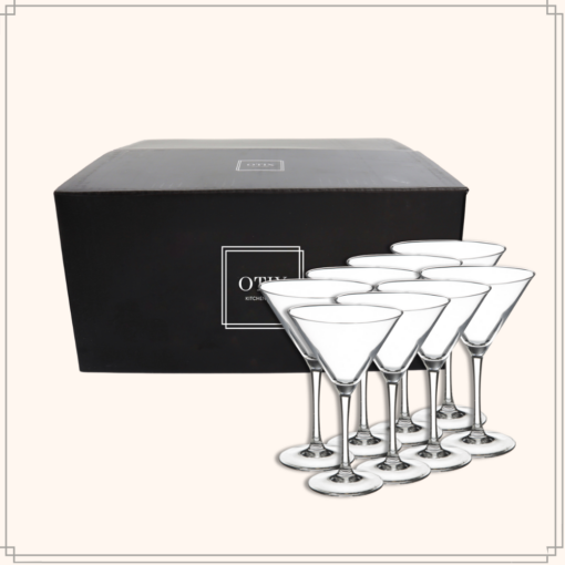 OTIX Martini Glazen Transparant 8 Stuks 300 ml Cocktail Set