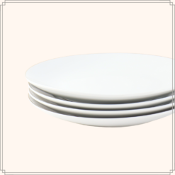 OTIX Bordenset Ontbijtborden Dinerborden Set van 12 Stuks Wit met Gouden rand Porselein DAISY