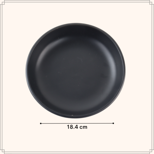 OTIX Diepe borden Soepborden Set van 6 stuks 19cm Zwart Keramiek WILLOW