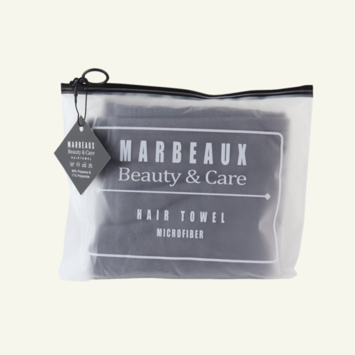 MARBEAUX Haarhanddoek 2 stuks Hair towel Hoofdhanddoek Microvezel Grijs
