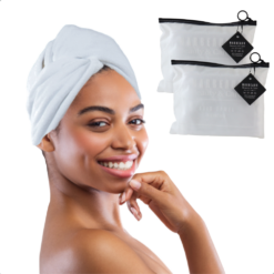 MARBEAUX Haarhanddoek 2 stuks Hair towel Hoofdhanddoek Microvezel Wit