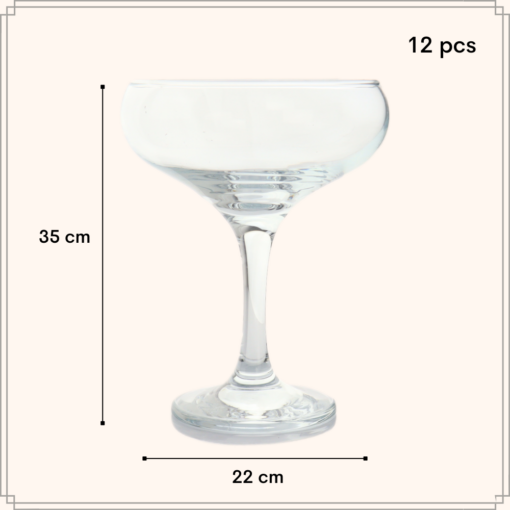 OTIX Champagnecoupe Glazen 12 Stuks Glas Champagneglazen Pornstar Martini Glazen Cocktailglazen