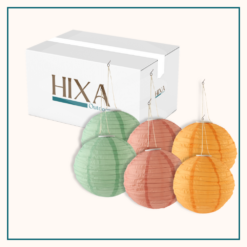HIXA Lampionnen met Verlichting Voor Buiten Set van 6 Kleuren 28cm Solar LED