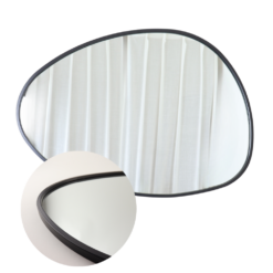 MISOU Ovale Spiegel Organische Asymmetrische Wandspiegel Zwart 55x1,6x75cm