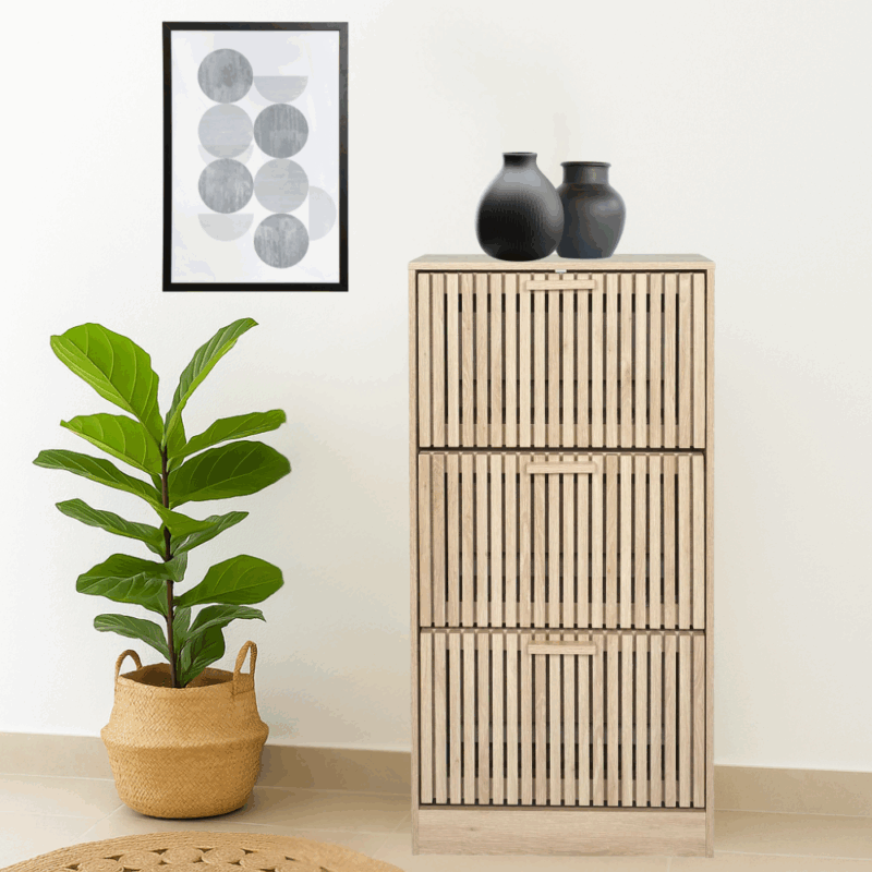 Mira Home - Schoenenkast - Schoenenkast Met Deuren - Industriële Stijl