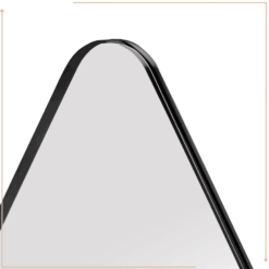 MIRRORS AND MORE MISOU Wandspiegel Organische Spiegel Druppel Spiegel Badkamer Zwart metaal 100x80cm BRITTA