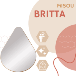 MIRRORS AND MORE MISOU Wandspiegel 100x80cm Grote Organische Spiegel Druppel Badkamer Goude Spiegel metaal BRITTA