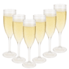 OTIX Kunststof Champagneglazen 6 Stuks Elegante Champagne Flute Strand Camping Servies 165ML Glazen OCEANI