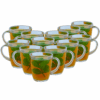 OTIX Kunststof Theeglazen met Oor 12 Stuks Koffietassen Theeglas Camping Servies 380ML OCEANI