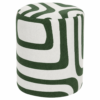 MISOU Poef 30x36cm Hocker Stoel Bijzettafel kinderpoef Rond Groen DESI