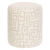 MISOU Poef Hocker Stoel Bijzettafel kinderpoef 36x40 cm Rond Wit DESI