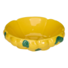 OTIX Fruitschaal keramiek Serveerschaal Fruitmand Schaal  Decoratie Schaal 25 cm Geel CITRINE