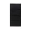MISOU Schoenenkast met deuren en Lades 15x136x65cm Schoenenrek Hal Kast Opbergsysteem Staal Zwart