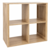 MISOU Vakkenkast Wandkast 4 Vakken Wandpanelen Design Hout Bruin KLAUS