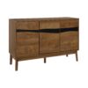 MISOU Dressoir Wandkast Sidetable 3 Deuren Op Poten Hout Bruin FOREST